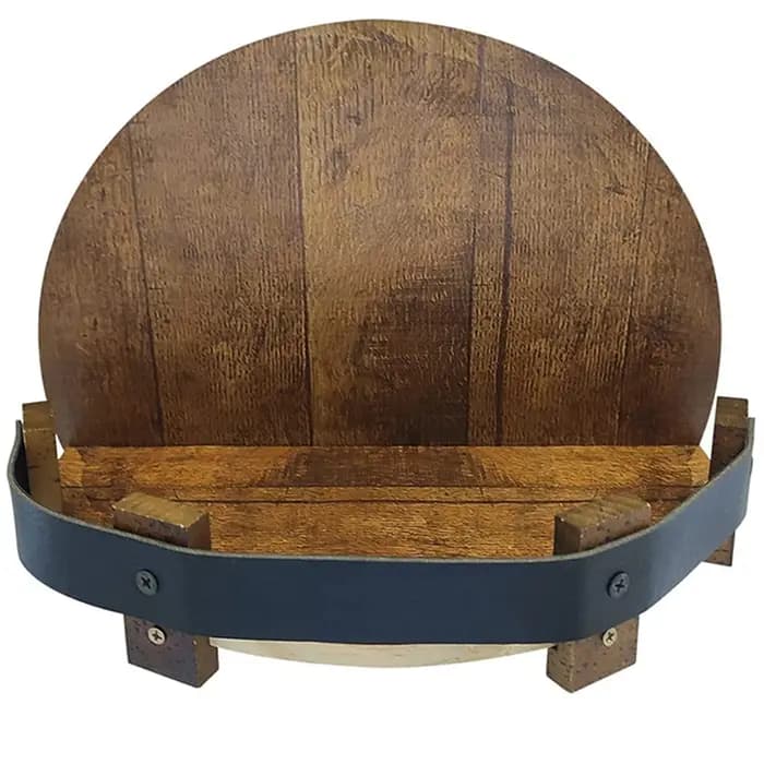 Étagère de baril de whisky vintage en bois créatif fabriqué à la main présentoir de bouteille d'alcool étagères à vin