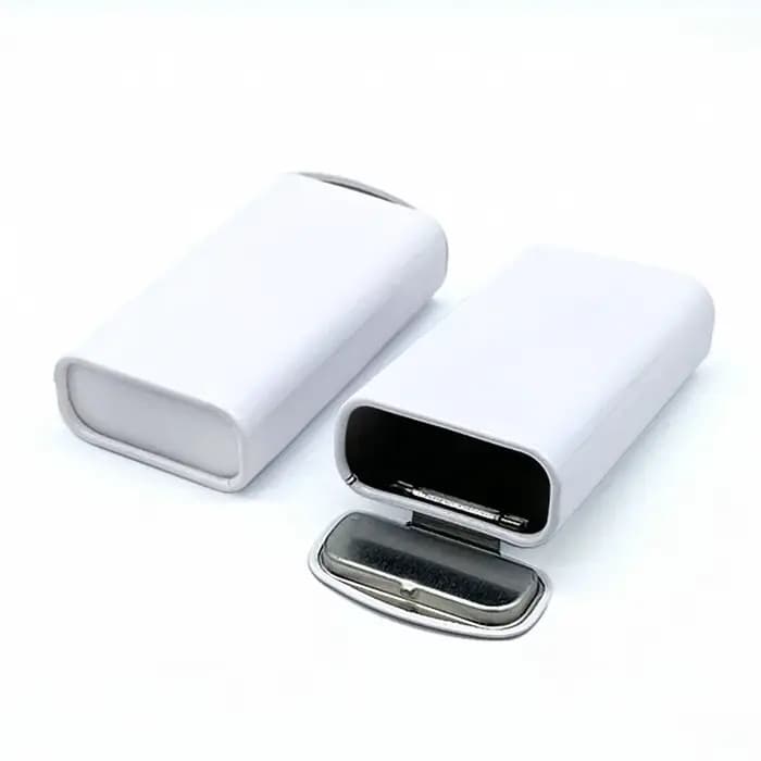 Boîte de rangement portable en fer blanc avec couvercle rabattable