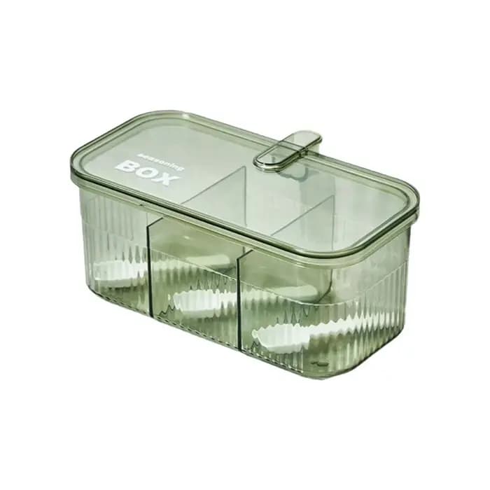 Boîte à assaisonnements anti-humidité facile à nettoyer, pot à assaisonnements en plastique hermétiq