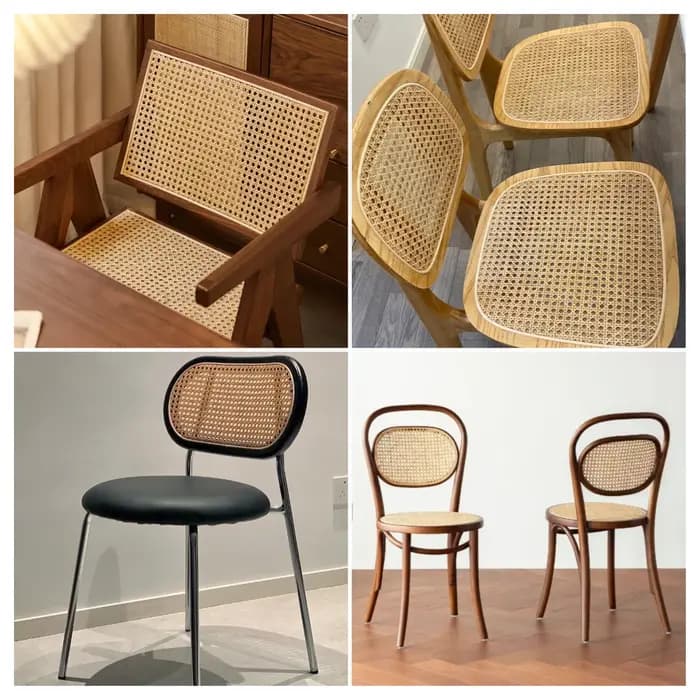 Sangle de canne en rotin naturel de 50cm de largeur, rouleau de rotin de grande taille en matériau de canne, sangle en rotin pour armoire de tête de lit de chaise