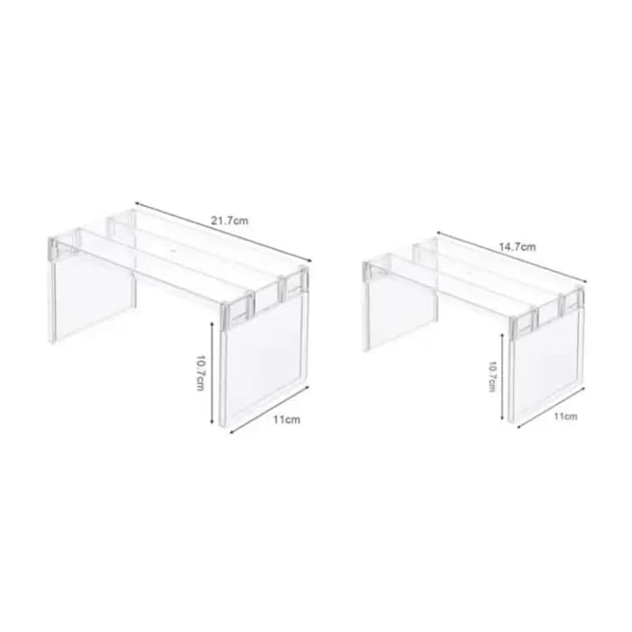 Étagère de rangement transparente pour réfrigérateur