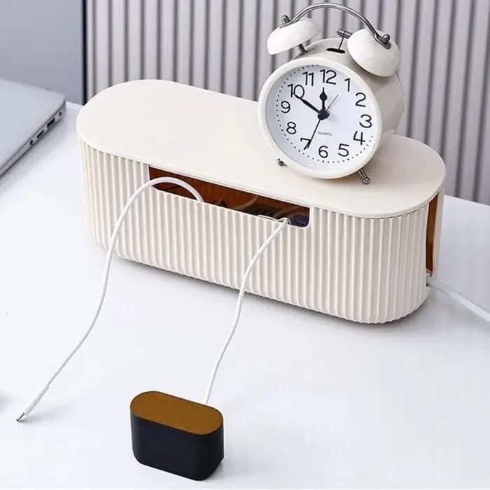 Boîte de rangement de câbles de bureau de qualité avec couvercle