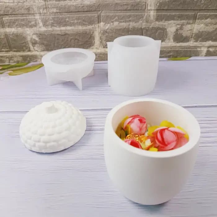 Boîte de rangement de bonbons de noël pot de pomme de pin bricolage cadeaux moule ornement