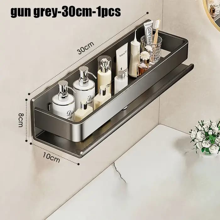 Meubles de salle de bain, étagère de rangement multifonctionnelle pour douche sans perçage, porte-sh