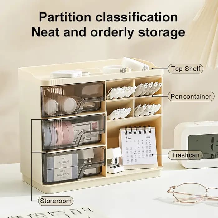 UFORU – boîte de rangement de bureau à tiroir multicouche, organisateur de papeterie de bureau à ven
