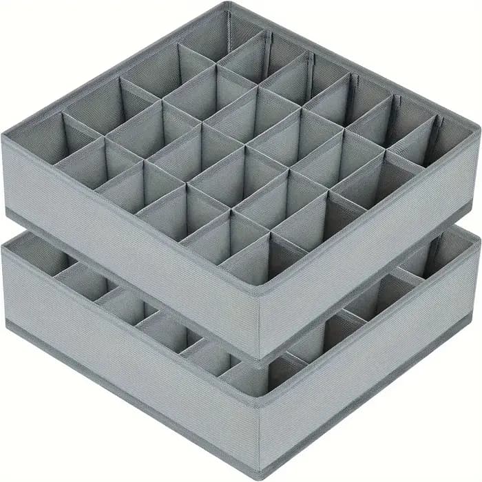 Boîte de rangement en tissu avec 24 compartiments