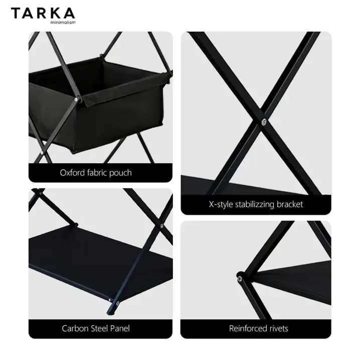TARKA Camping nouveau support de rangement étagère à trois couches