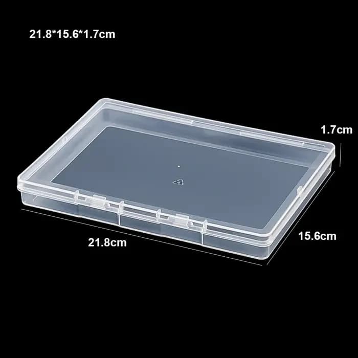 Boîte de rangement carrée transparente et durable pour petits objets