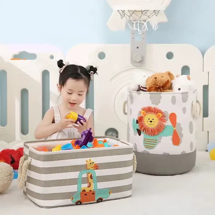 Panier de rangement pliable en tissu pour la maison