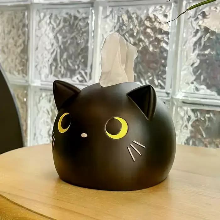 Boîte à mouchoirs en forme de chat mignon