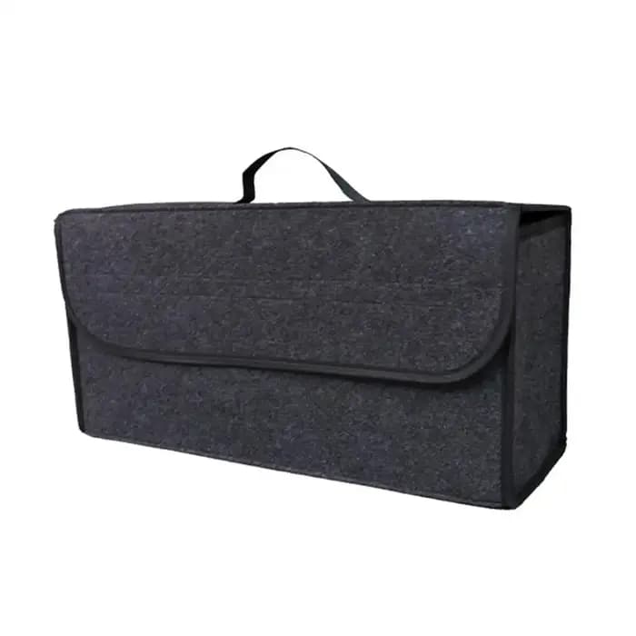 Boîte de rangement en feutre pour voiture, gris foncé, agrandie, épaisse, douce, universelle, pliabl