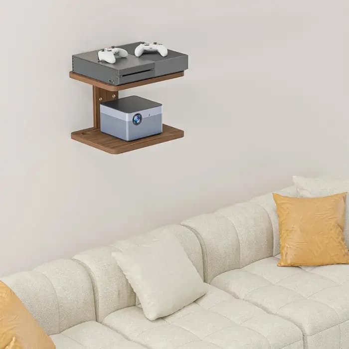 Étagère TV flottante en bois