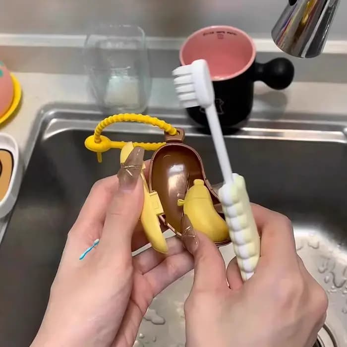 Capuchon de protection pour brosse à dents banane avec boîte de rangement pour dentifrice - compact et pratique -