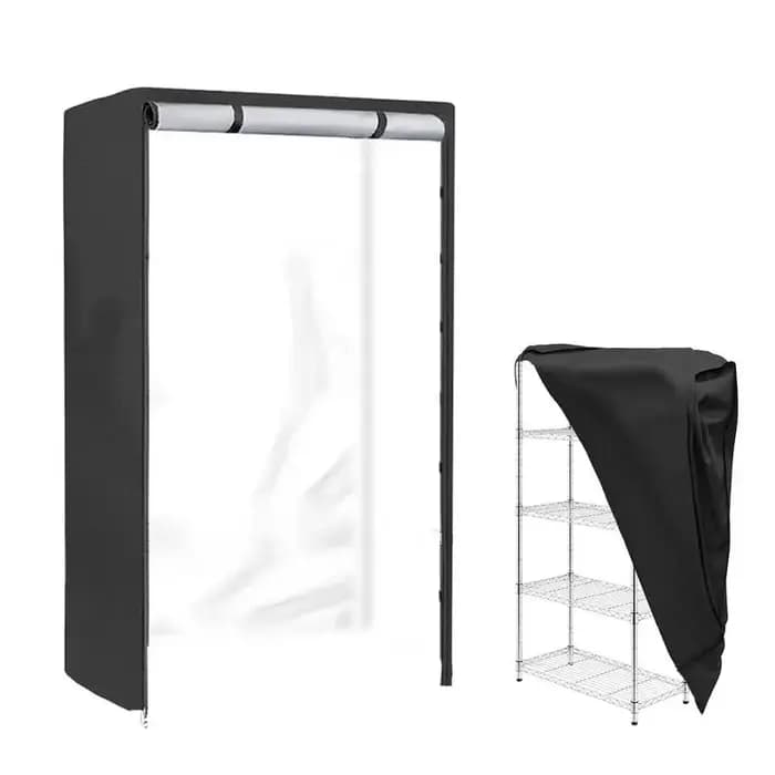 Juste anti-poussière pour étagère noire, sac de rangement, protecteur de meubles de jardin extérieur