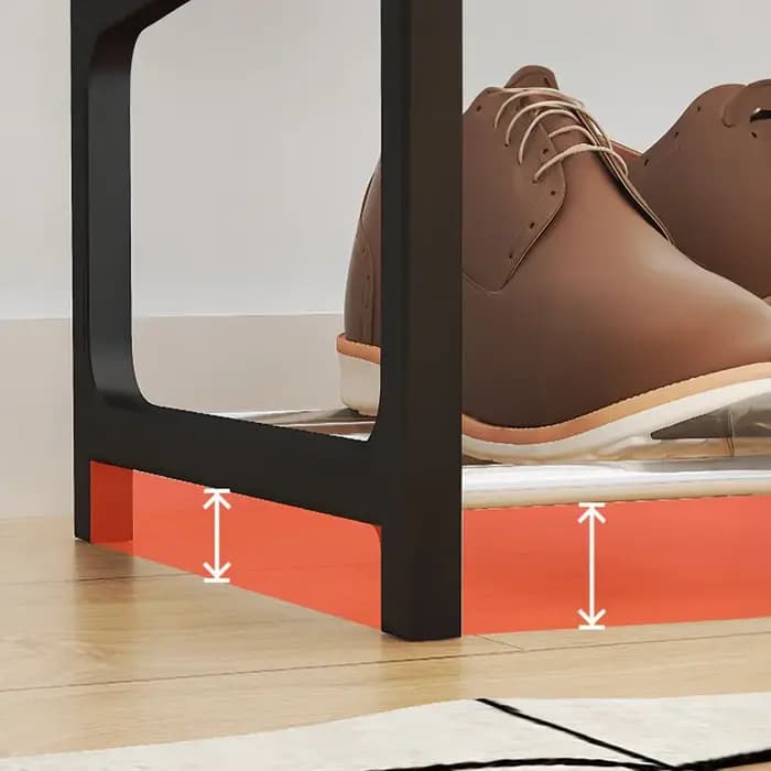 Étagère à chaussures simple et peu encombrante