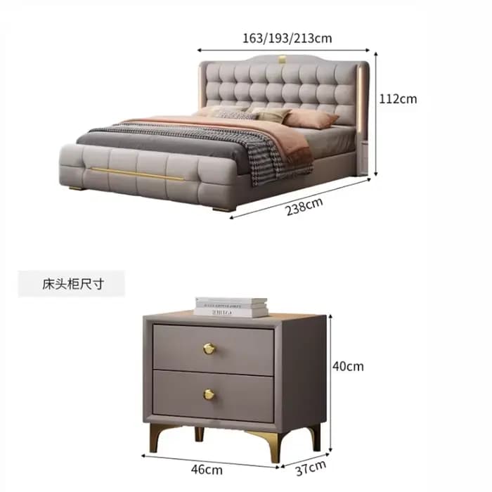 Tête de lit de luxe 180x200cm sans matelas