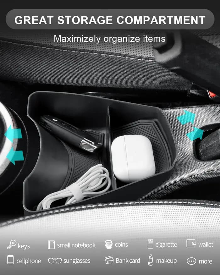 Boîte de rangement centrale pour voiture LFOTPP pour Renault Twingo 3 2014-2023 2024