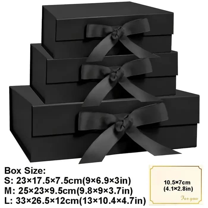 Coffret cadeau à fermeture magnétique rose/noir