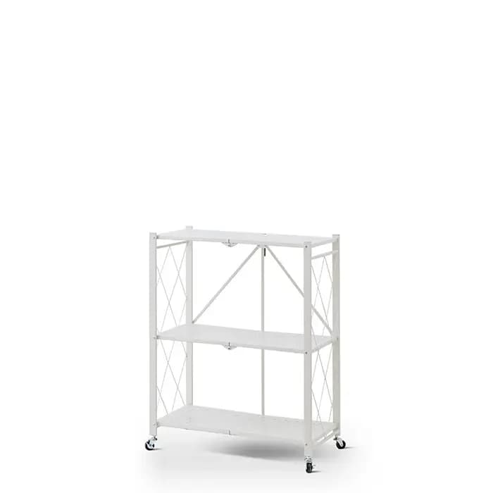 Support de rangement en métal 3/4/5 couches avec roulettes, support de rangement pliable et portable