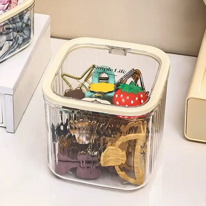 Boîte de rangement d'accessoires pour cheveux
