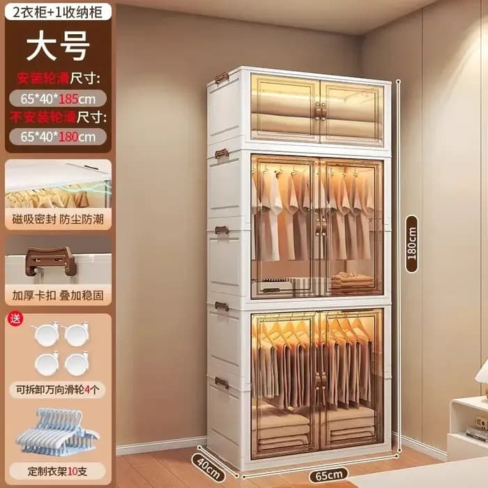 Porte armoire rangement chambre organisateur cloisons gain de place ménage Simple placard boîte à vêtements Vestidores meubles à la mode