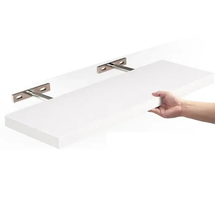 Étagères murales flottantes en bois avec supports invisibles, support de rangement suspendu robuste