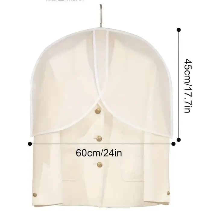 Housse de protection transparente imperméable pour vêtements