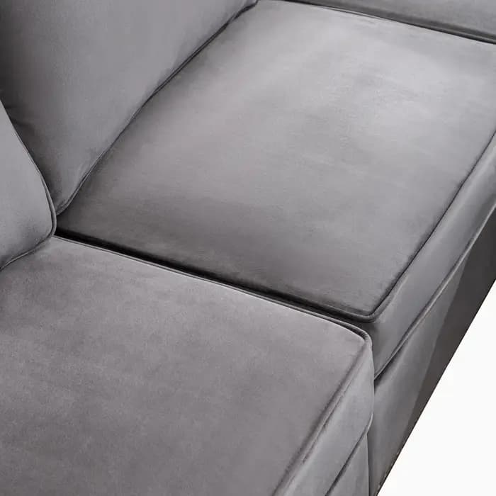 HORGgland-Canapé convertible en O, canapé sectionnel gris foncé modulaire, dossier et accoudoirs rég