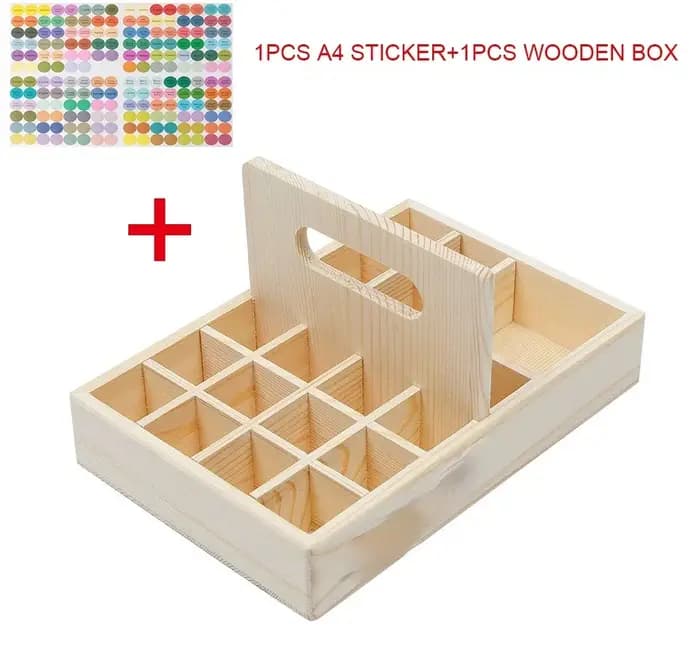 Boîte de rangement en bois pour huiles essentielles