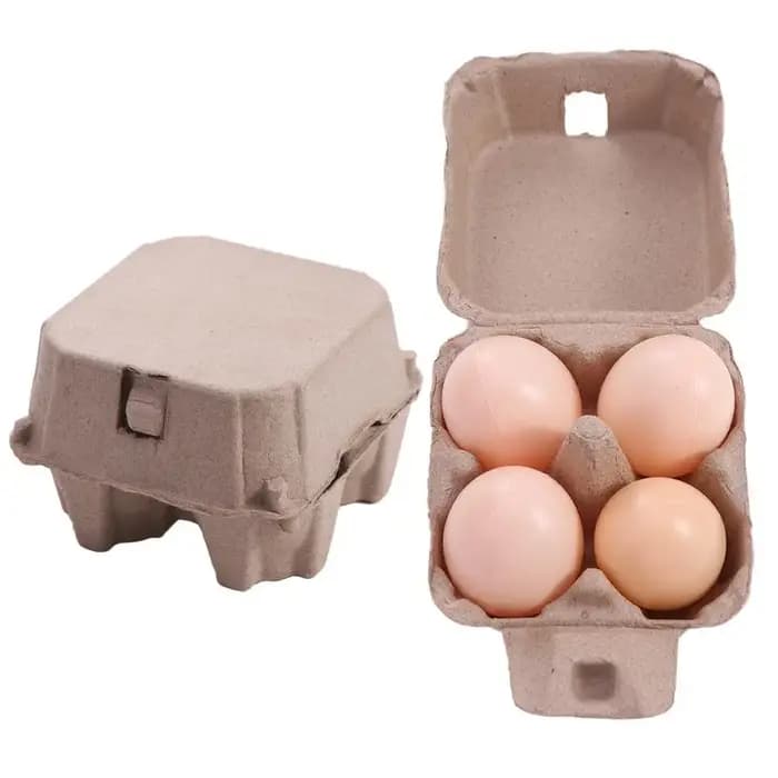 Lot de 10 boîtes à œufs créatives en pâte à papier à 4 compartiments