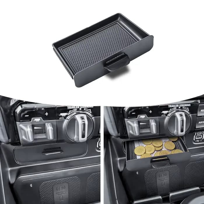 Boîte de rangement à tiroirs pour Dodge RAM 1500 2500 3500 2019-2026, organiseur de console centrale intérieure, accessoires de voiture