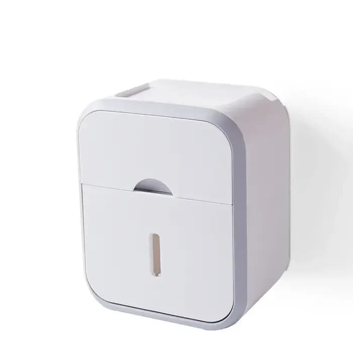 Boîte de rangement organisateur de papier toilette, étanche, haute capacité, anti-poussière, sans po