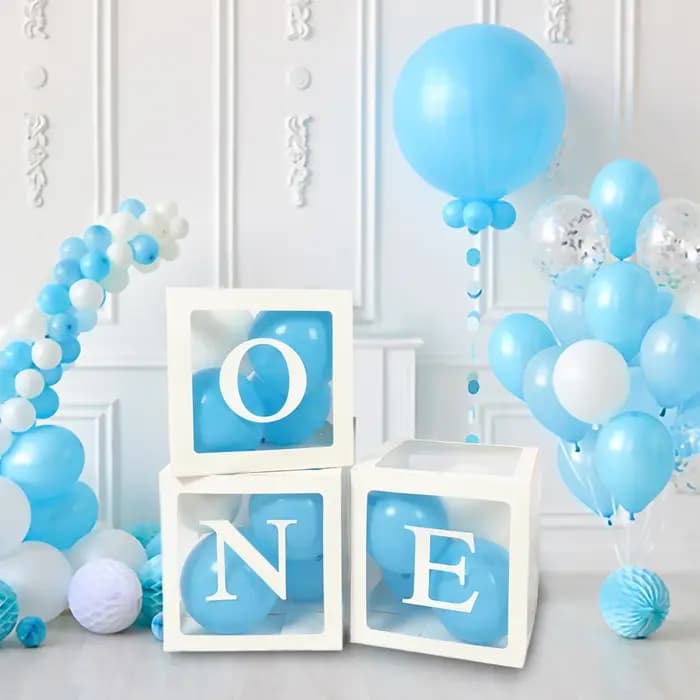 Boîte à lettres en forme de ballon pour décorations de fête de 1er anniversaire