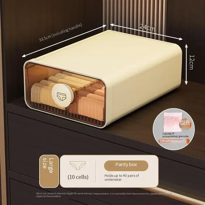 Boîte de rangement transparente pour sous-vêtements
