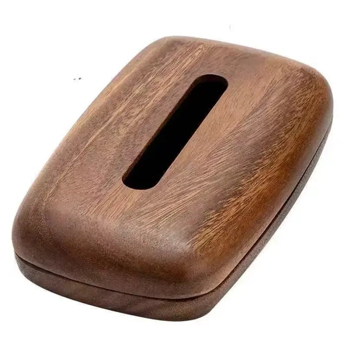 Couvercle de boîte à mouchoirs en noyer – Design vintage moderne, bois de qualité supérieure, pour d