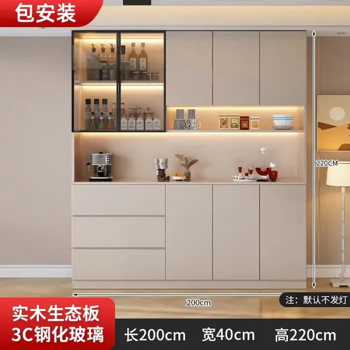 Armoire de cuisine avec portes en verre
