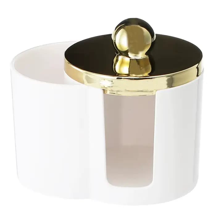 Conteneur de rangement de salle de bain pour accessoires de maquillage, support Qtip, coton-tige tra