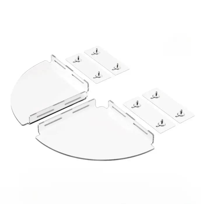 2 étagères d'angle en acrylique à fixer au mur sans perçage, étagère de douche d'angle, gain de plac