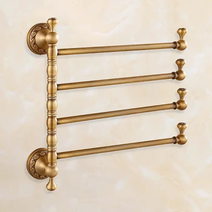 Porte-serviettes en laiton Antique