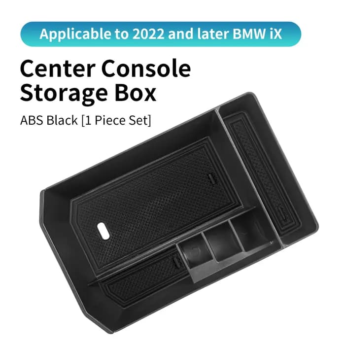 Boîte de rangement durable en ABS pour console centrale BMW iX 2022