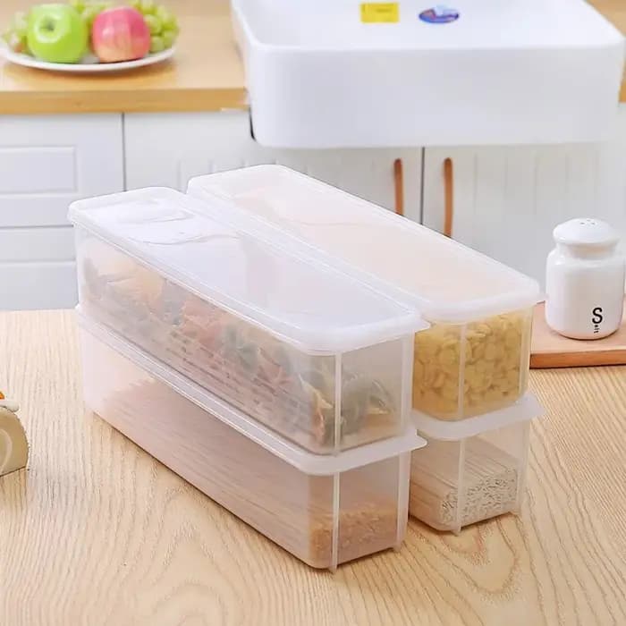 Conteneurs hermétiques de stockage des aliments, 4 pièces, supports de pâtes transparents avec couvercles pour l'organisation de la cuisine et l'emballage de fraîcheur des aliments
