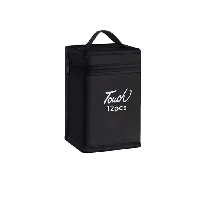 Sac de rangement pour stylos marqueurs de couleur noire