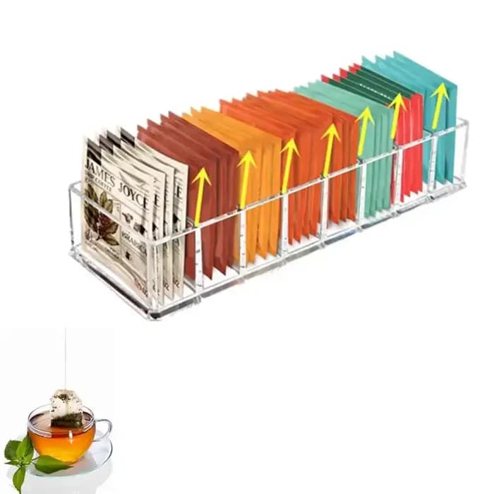 Boîte de rangement transparente à 8 compartiments
