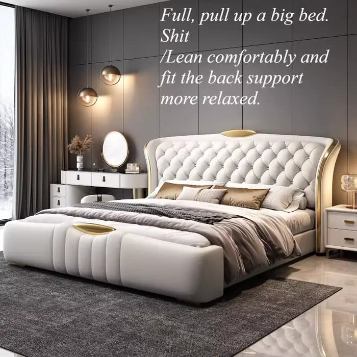 Lit Queen Size Moderne avec Rangement
