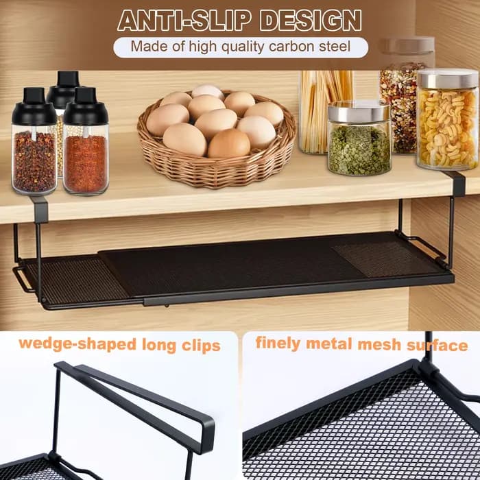 Étagère de rangement extensible sous armoire
