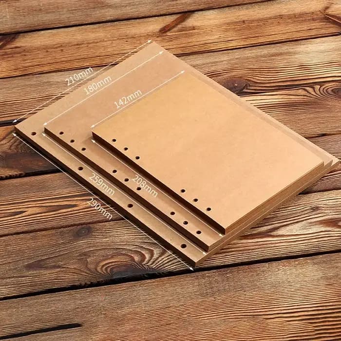 Nouveau Couverture de classeur en papier Kraft A5 B5 A4