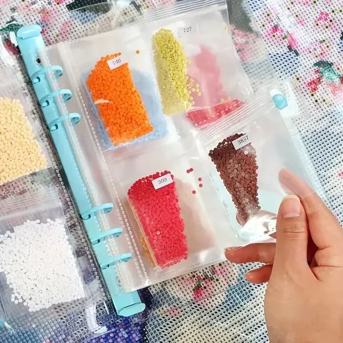 Ensemble de rangement pour peinture diamant avec cadre en métal