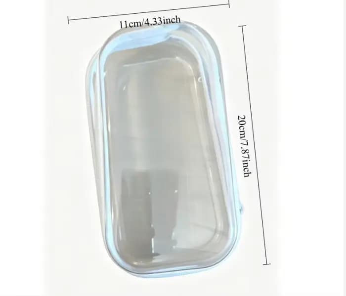 1 boîte de rangement rigide transparente avec fermeture à glissière - Organisateur de jeux de société en plastique