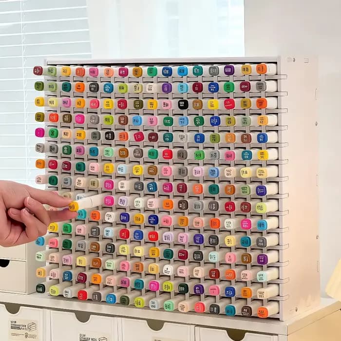 Support de rangement pour stylos marqueurs en acrylique de grande capacité