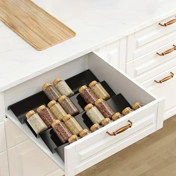 Organisateur de tiroir à épices extensible 6 pièces